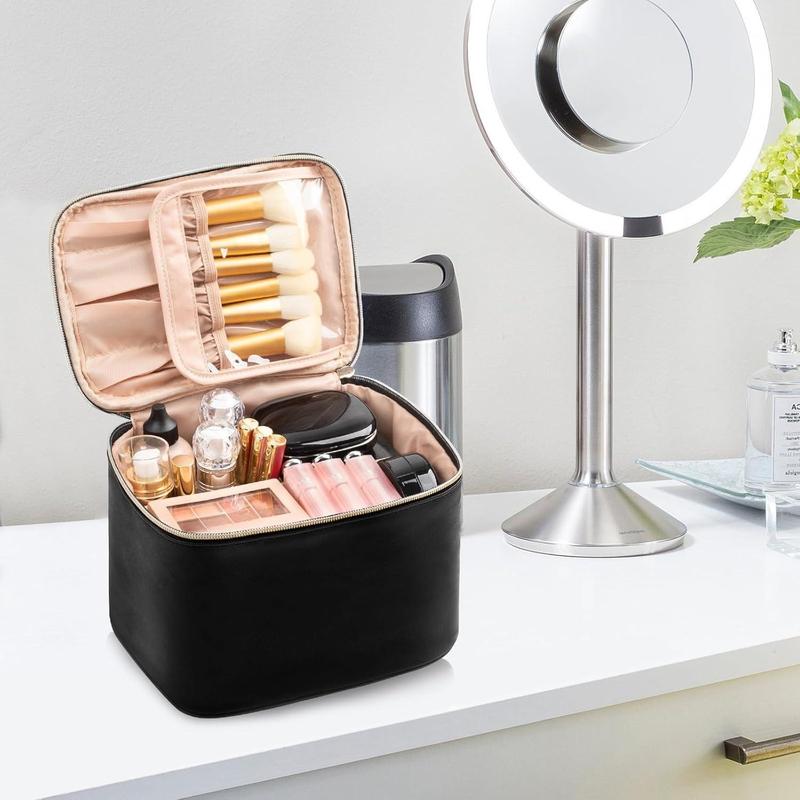 Makeup Bag, Large Capacity Travel Make Up Bag for Cosmetics Vertical Storage,Toiletry Bag for Skincare Makeup Organizer Bag(Creative Life Pavilion)