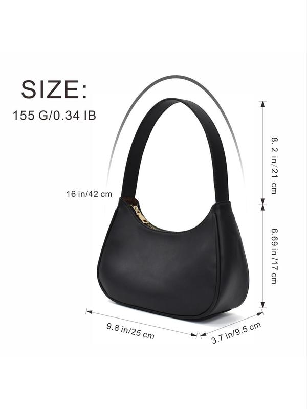 Women's Solid Color Handbag, Simple Plain Underarm Bag for Daily Used, Summer Fashion All-match Underarm Bag