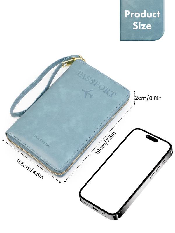 Passport Holder, Multi-functional Zipper Travel Card Case, RFID Blocking Card Holder, Fashion Travel Wallet, Travel Accessories