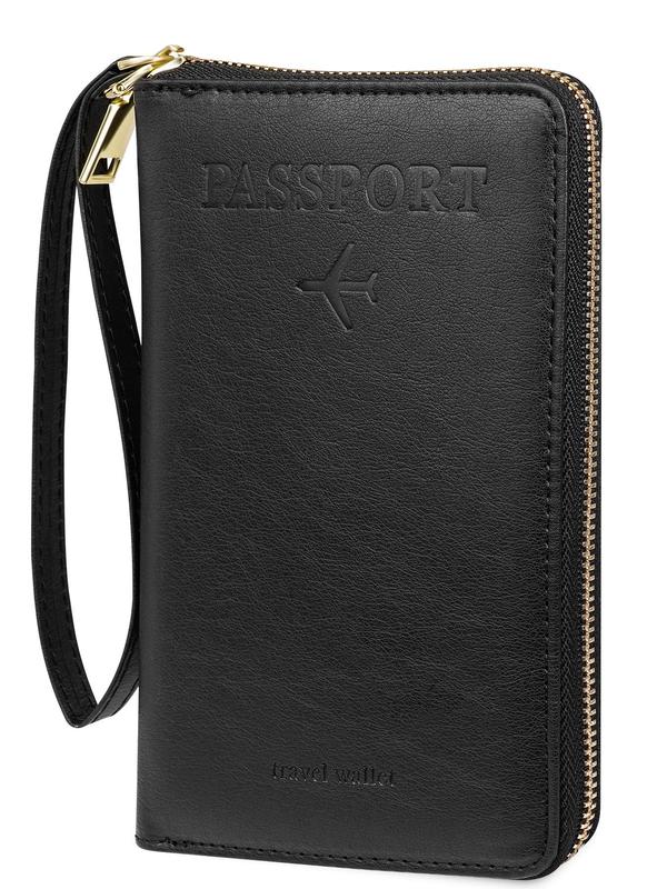 Passport Holder, Multi-functional Zipper Travel Card Case, RFID Blocking Card Holder, Fashion Travel Wallet, Travel Accessories