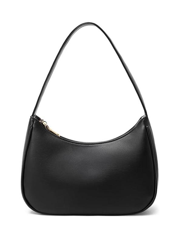 Women's Solid Color Handbag, Simple Plain Underarm Bag for Daily Used, Summer Fashion All-match Underarm Bag