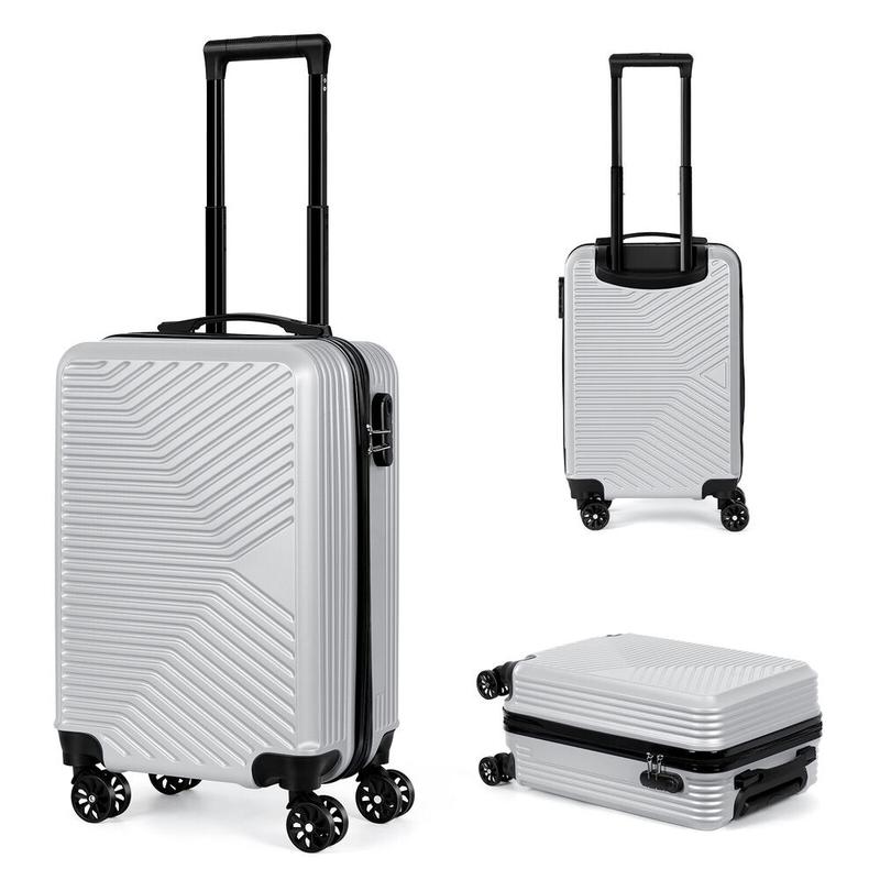 20-Inch Carry-On Luggage, Spinner Suitcase, Hardshell Travel Suitcase, Stylish and Durable