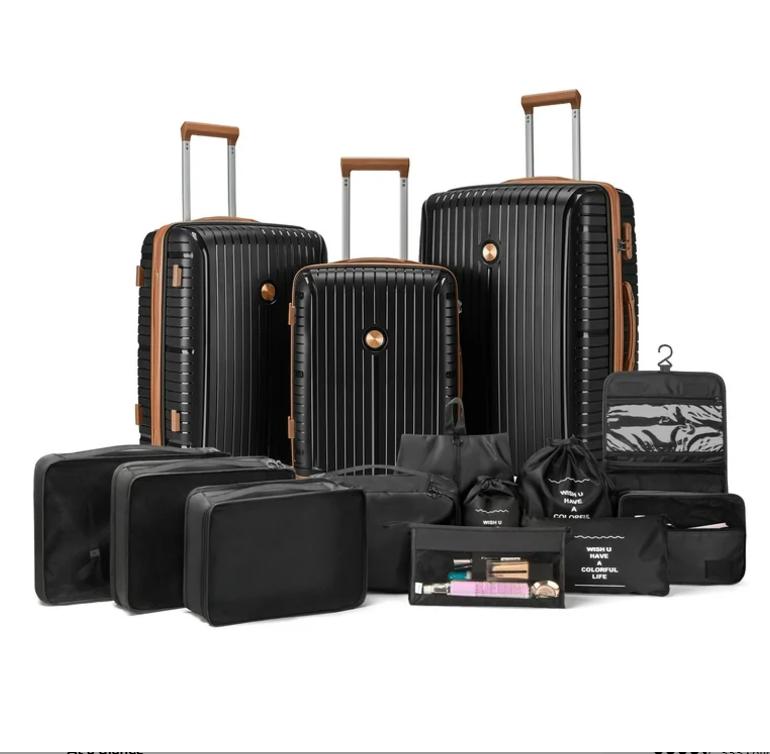 Melalenia-Joyway Luggage , PP Hard Carry-On Luggage Set, Travel Suitcase with Double Wheels and TSA Lock, Lightweight Luggage, Carry-On Luggage, Handbag Luggage