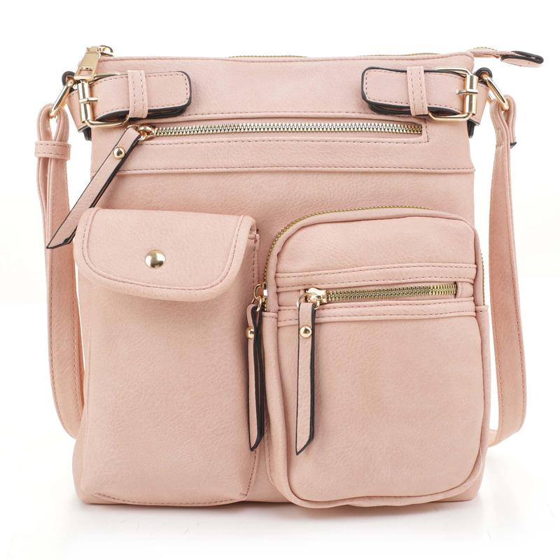 SG SUGU Katie Medium Multi Pocket Crossbody Bag with Adjustable Strap