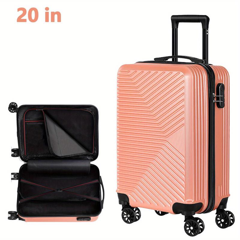 20-Inch Carry-On Luggage, Spinner Suitcase, Hardshell Travel Suitcase, Stylish and Durable