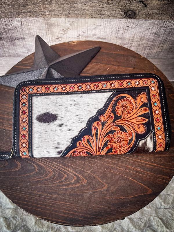 Myra Bag - Dorado Hand-Tooled Western Wallet