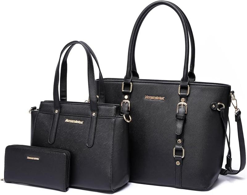 Montana West  3-Piece Tote and Satchel Set with Wallet – A Fall Winter Essential, perfect for business, travel, and as a great gift