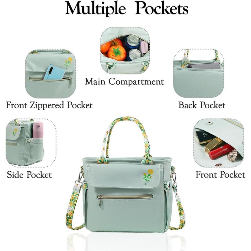 Women's Fashion Insulated Lunch Bag Lunch Box: Cute Lunch Box Wallet for Work Office Picnic Beach