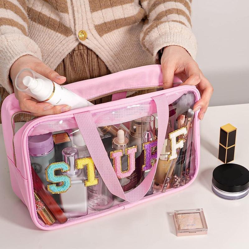 Clear Makeup Bag, Large Capacity Travel Cosmetic Storage Bag, Zipper Makeup Organizer Pouch, Versatile Storage Bag for Outing Travel, Christmas Gift