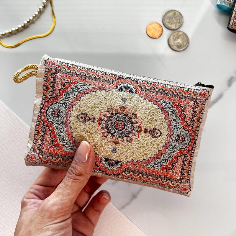 Mini Handmade Coin Purse Fabric Zipper Pouch