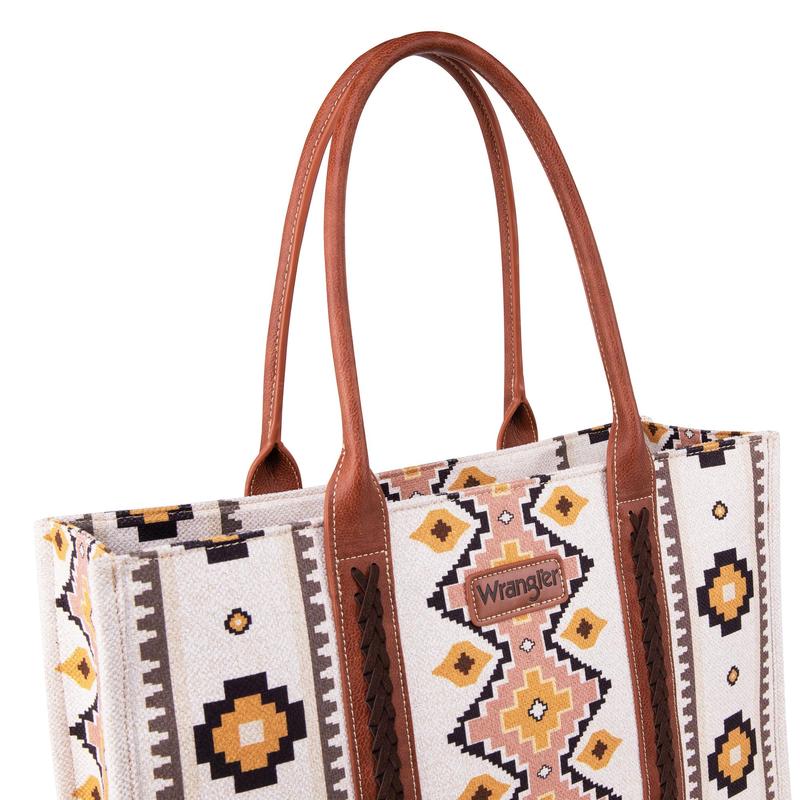 Wrangler Large Tote Bag for Women Aztec Handbags Boho Western Tote Bag-Fall Fashion