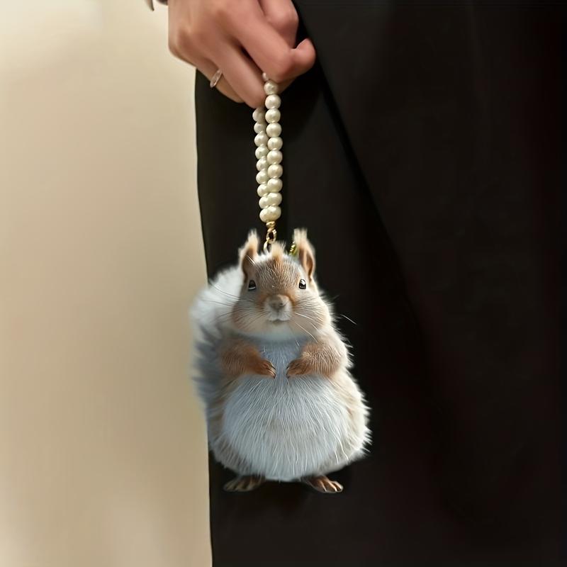 Acrylic Squirrel Hanging Ornament for Car, Backpack - 2D Durable Pendant Decoration