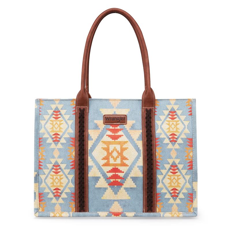 Wrangler Large Tote Bag for Women Aztec Handbags Boho Western Tote Bag-Fall Fashion