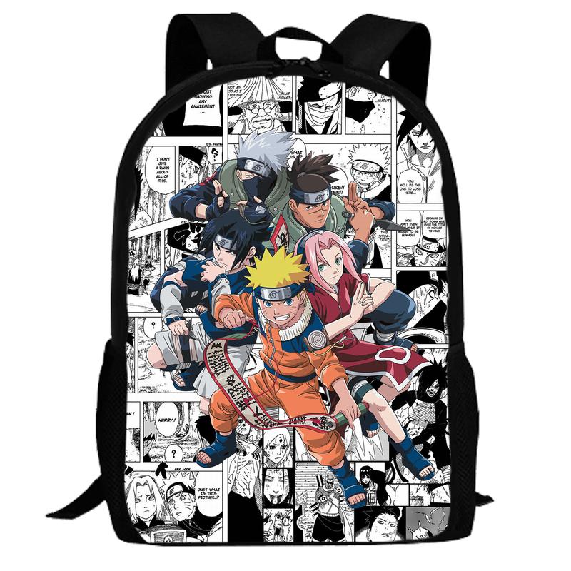 Naruto Backpack Character Cartoon Print Bagpack for Unisex Fashion BookBag Lightweight Daily Bag Travel Bag