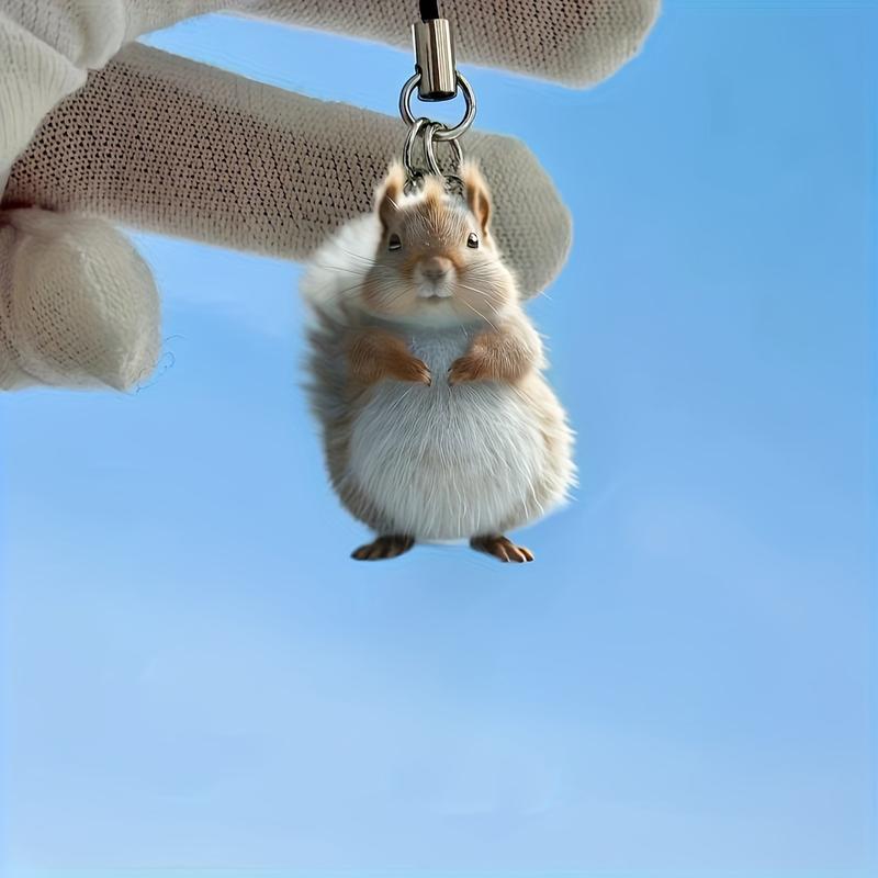 Acrylic Squirrel Hanging Ornament for Car, Backpack - 2D Durable Pendant Decoration