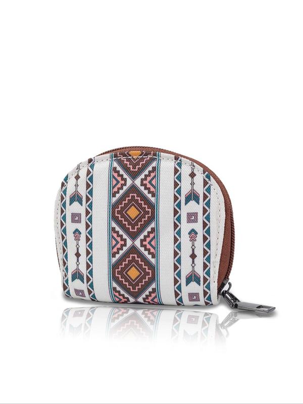 Boho Style Ethnic Pattern Zipper Coin Purse, Fashionable Waterproof Coin Holder for Women, Casual Trendy Versatile High-quality Daily Wallet