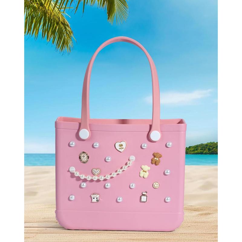 Rubber Beach Bag Accessories Charms,Rubber Beach Totes Accessories Inserts,Daisy Flower Bag Charms