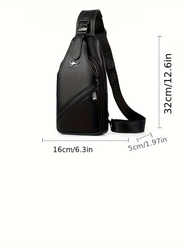 Men's Business Fashion PU Leather Crossbody Bag, Lightweight Travel Bag, Casual Trendy Versatile High-quality Daily Commuting Bag