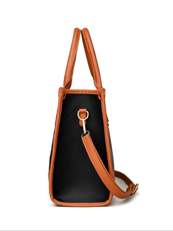 Fashion Letter Pattern Handbag, Elegant PU Leather Crossbody Bag for Women, Casual Trendy Versatile High-quality Daily Commuting Bag, Girl Fashionable Bag