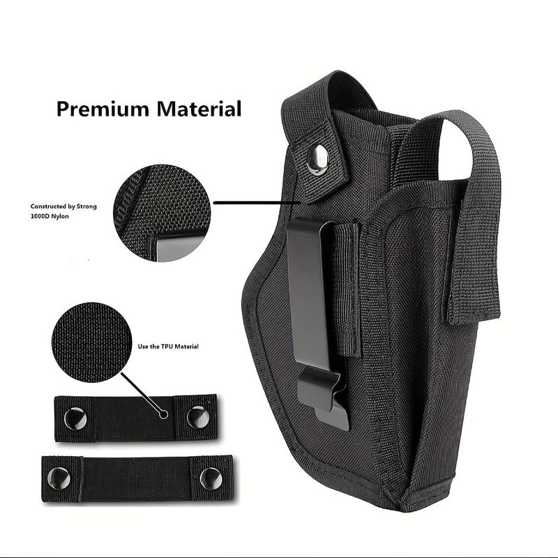 Universal Holster with Cartridge Bag, Can Be Hidden and Carried Within Belt Or outside Belt, Pistol Holster Is Suitable for Left and Right Hands, Men's Women's, Black