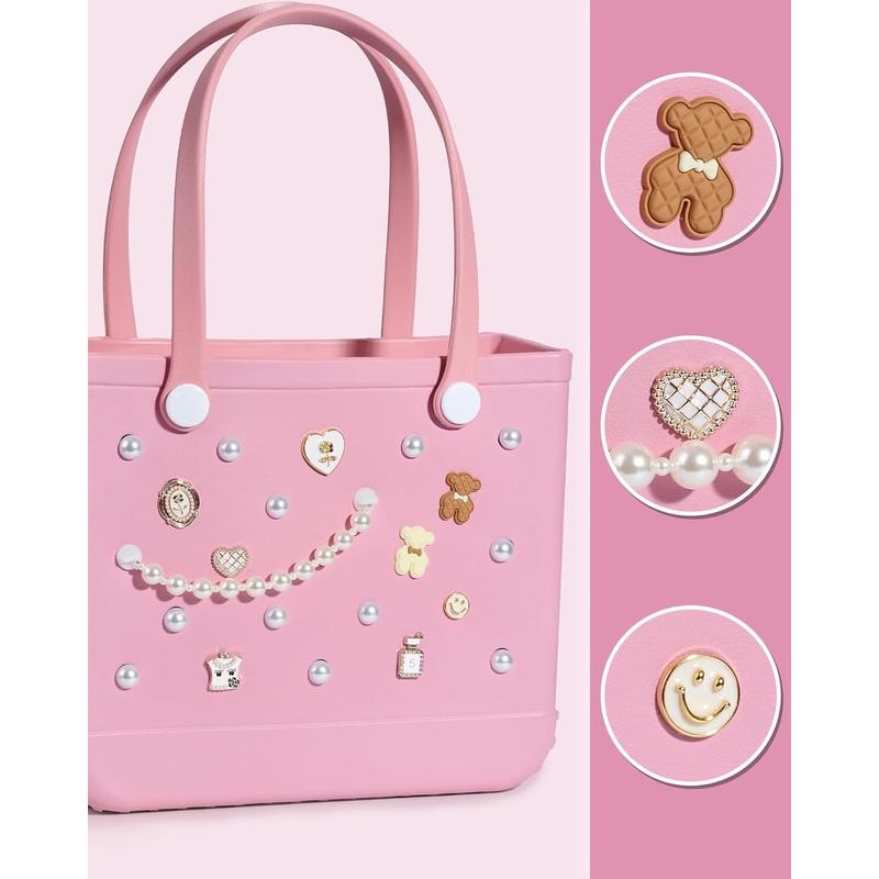 Rubber Beach Bag Accessories Charms,Rubber Beach Totes Accessories Inserts,Daisy Flower Bag Charms