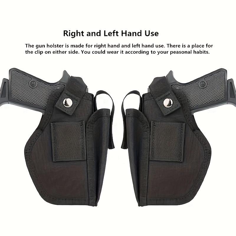 Universal Holster with Cartridge Bag, Can Be Hidden and Carried Within Belt Or outside Belt, Pistol Holster Is Suitable for Left and Right Hands, Men's Women's, Black