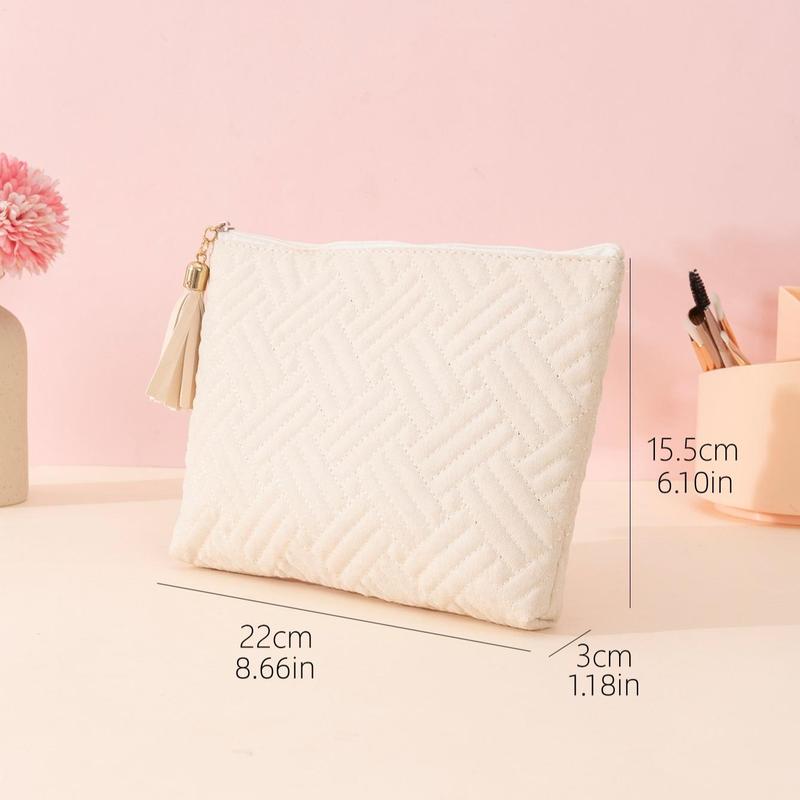 Geometric Pattern Makeup Bag with Zipper, Large Capacity Travel Toiletry Bag, Portable Cosmetic Storage Bag for Home Outdoor, Travel Item Organizer