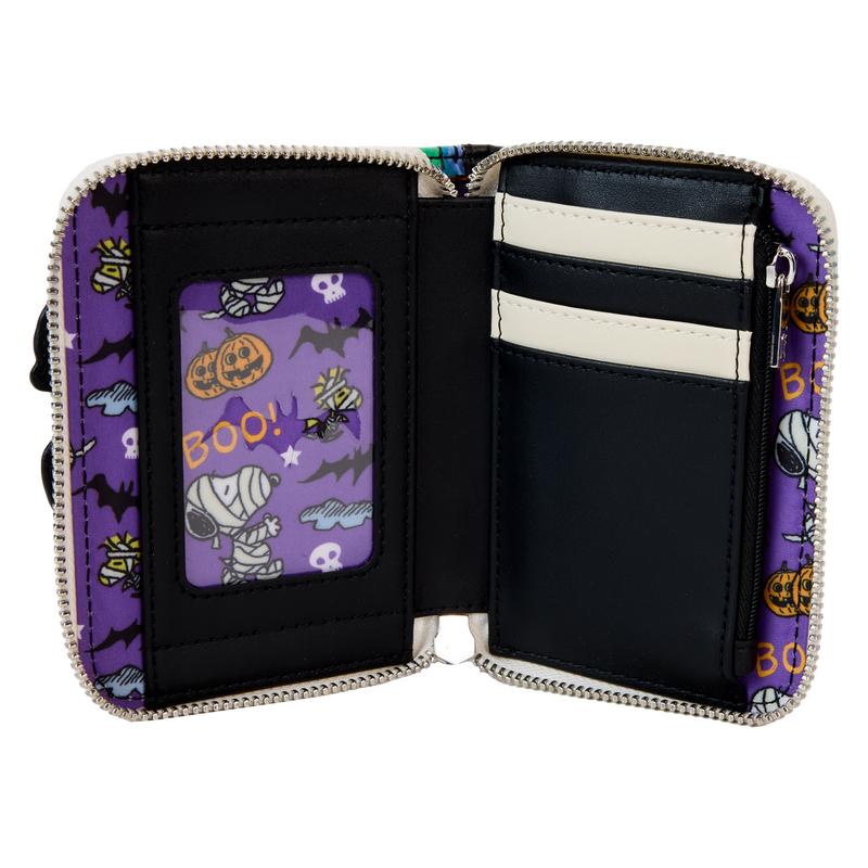 Peanuts Snoopy Mummy Haunt Glow Zip Around Wallet