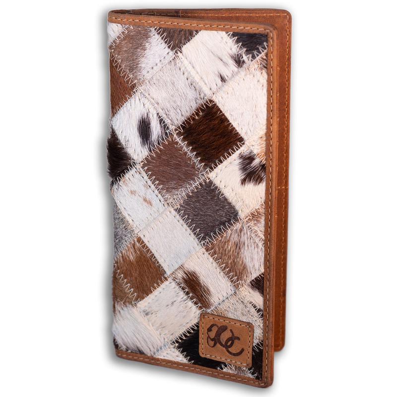 Patchwork Long Wallet with Multiple Card Slots UC Leather