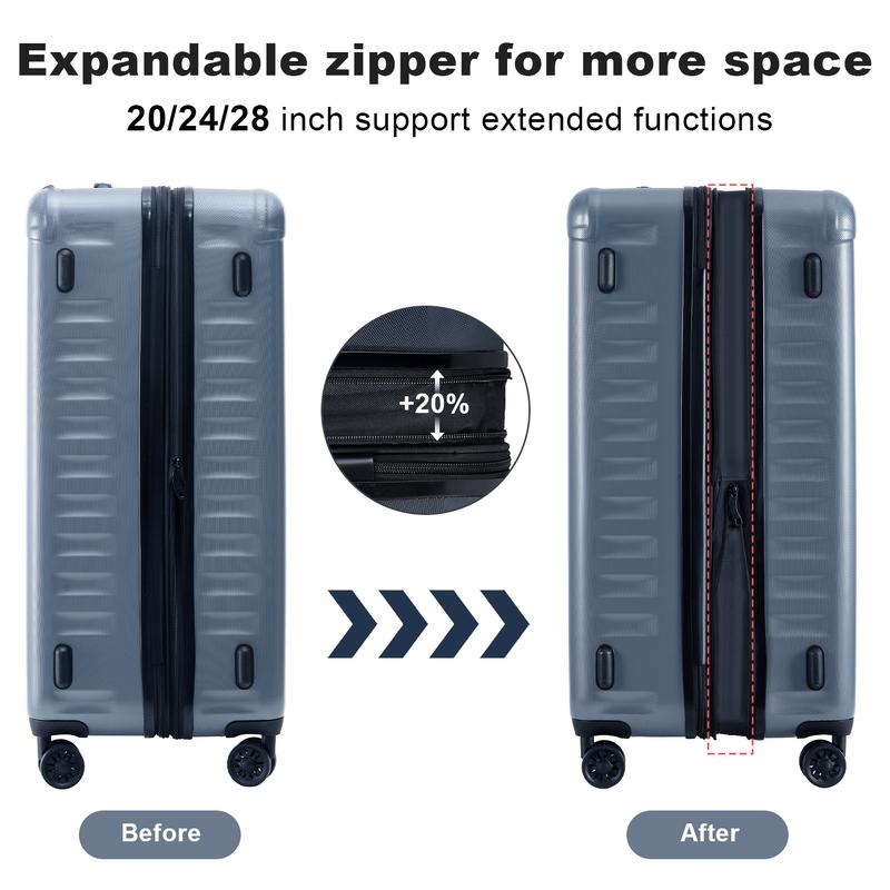 The new luggage can be expanded into a 3-piece set, equipped with lightweight luggage with rotating wheels (20 