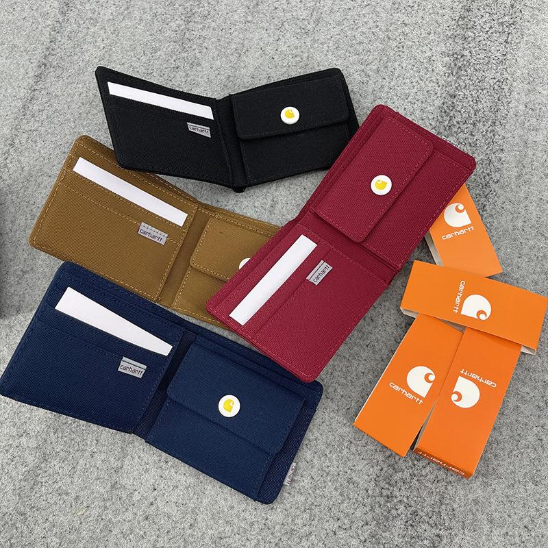 Fashion Simple Two-Layer Wallet Coin Purse Carhart Short Wallet Coin Purse Trendy All-Matching