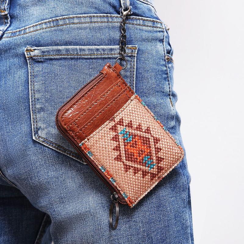 Rechal Wrangler Western Art Print Mini Zip Card Case   Wallet