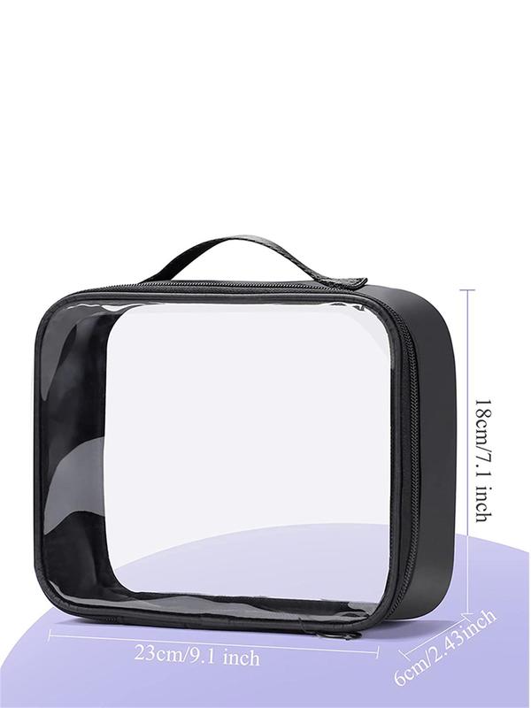 Simple Design Transparent Travel Toiletry Bag, Large Capacity Clear Cosmetic Bag, Portable Toiletry Bag for Daily Used & Travel