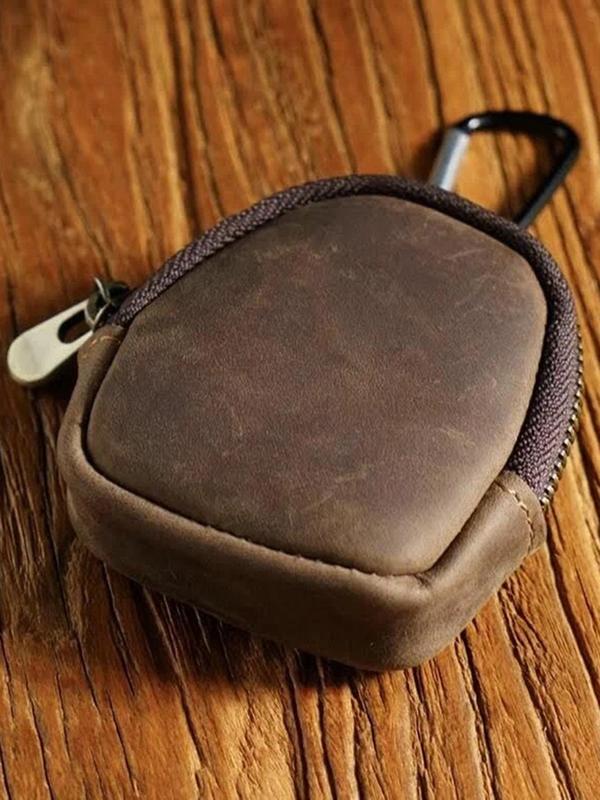 Women's Vintage Zipper Coin Purse, Casual Solid Color Coin Holder, Fashionable Coin Purse for Daily Use