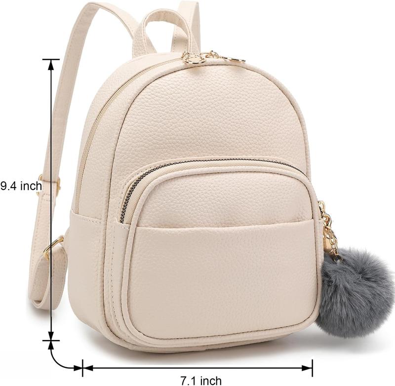 Mini Backpack for Women Girls Leather Backpack Purse Casual Small Daypack Bag with Pockets