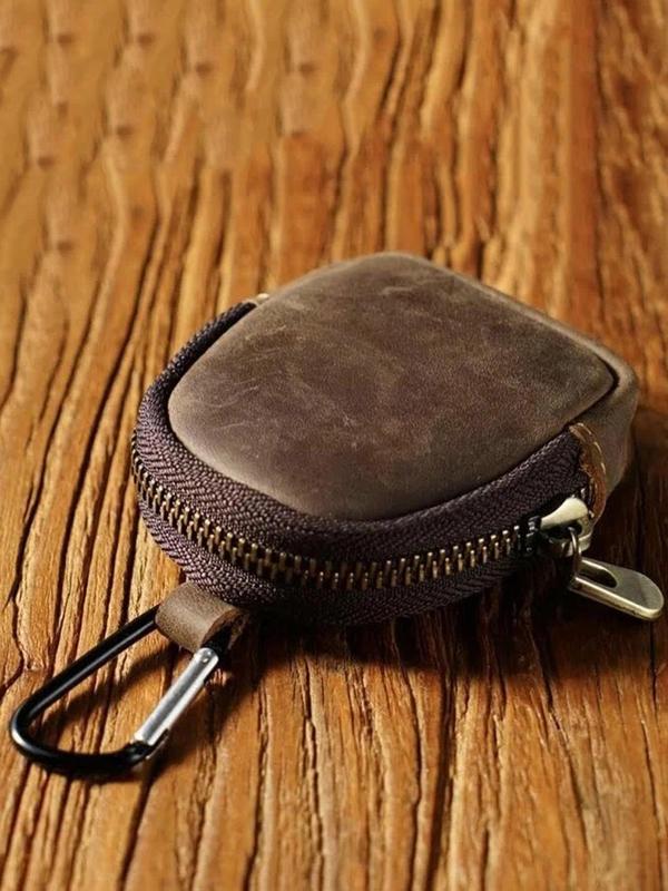 Women's Vintage Zipper Coin Purse, Casual Solid Color Coin Holder, Fashionable Coin Purse for Daily Use