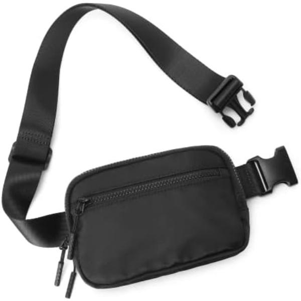 Fanny Packs for Women Men, Belt Bag with 4 Zipper Pockets, Fashion Waist Packs, Lightweight Crossbody Bags with Adjustable Strap for Workout Running Hiking