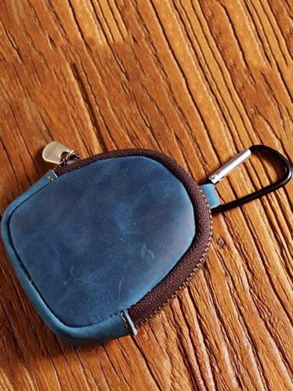 Women's Vintage Zipper Coin Purse, Casual Solid Color Coin Holder, Fashionable Coin Purse for Daily Use