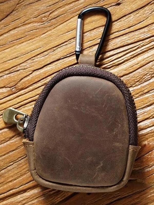 Women's Vintage Zipper Coin Purse, Casual Solid Color Coin Holder, Fashionable Coin Purse for Daily Use