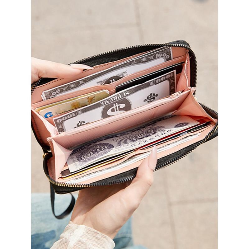 2023 New Fashion Ringer Embroidery Butterfly Women's Long Purse Women's Ultra-Thin Purse Lightweight Modern Business Credit Card ID Card Money Cash Long Wallet Business Casual Teacher's Day Teacher Gifts Work Business Commute Travel Holiday Office Vacatio