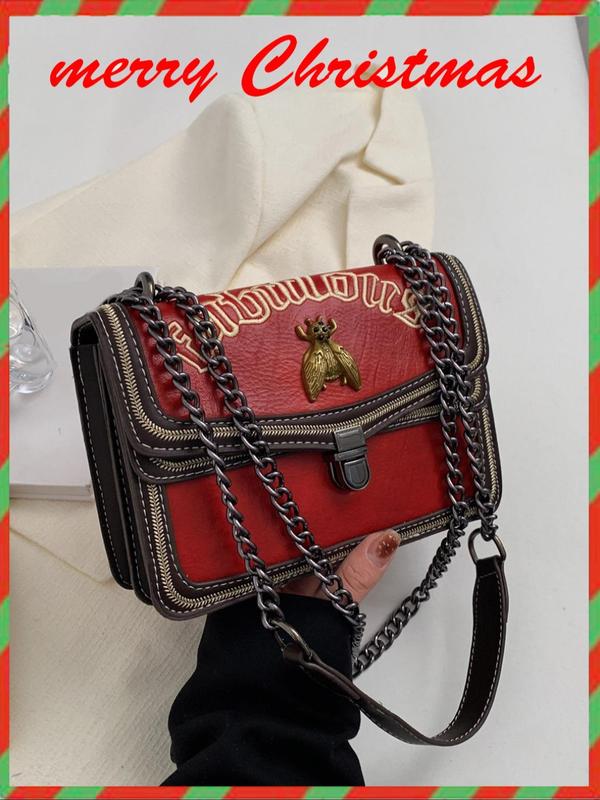 Summer Embroidered Y2k Crossbody Bag for Women, 2024 New Trendy Retro Flap Shoulder Bag for Work & School, Party, Chic All-match 90s Vintage Crossbody Bags for Daily, Back To School, Work Bags for Women