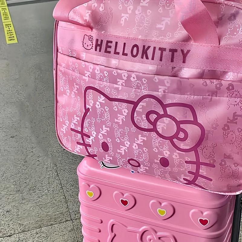 Large Capacity Sanrio Hello Kitty Travel Bag, Lightweight Cute Design Nylon Material Portable Overnight Bag