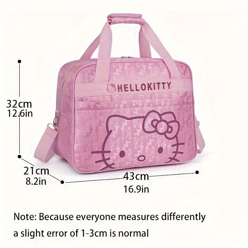 Large Capacity Sanrio Hello Kitty Travel Bag, Lightweight Cute Design Nylon Material Portable Overnight Bag