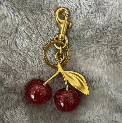 Cherry Bag Charms Purse Charms for Handbags Cute Cherry Accessories Gifts for Women Purse Charms for Handbags Cherry Charm Keychain For Women Birthday Christmas Gifts Stocking Stuffers