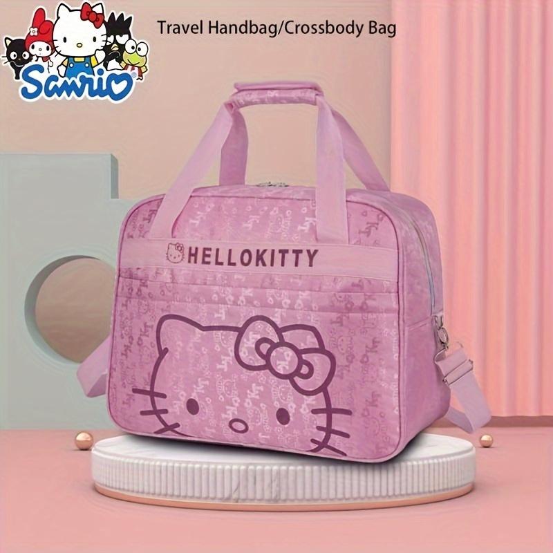 Large Capacity Sanrio Hello Kitty Travel Bag, Lightweight Cute Design Nylon Material Portable Overnight Bag