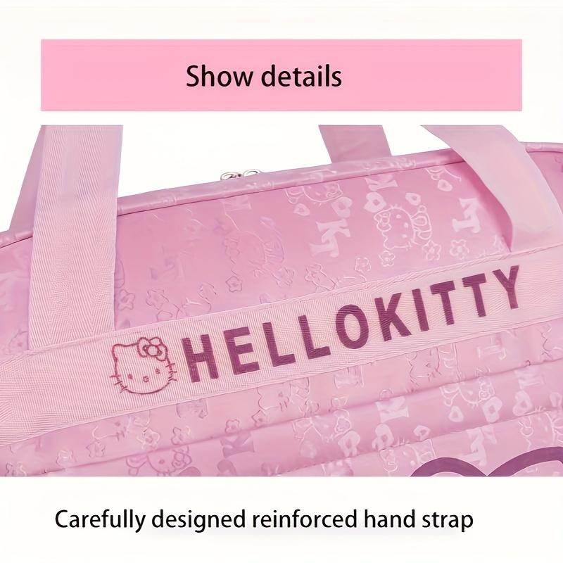 Large Capacity Sanrio Hello Kitty Travel Bag, Lightweight Cute Design Nylon Material Portable Overnight Bag