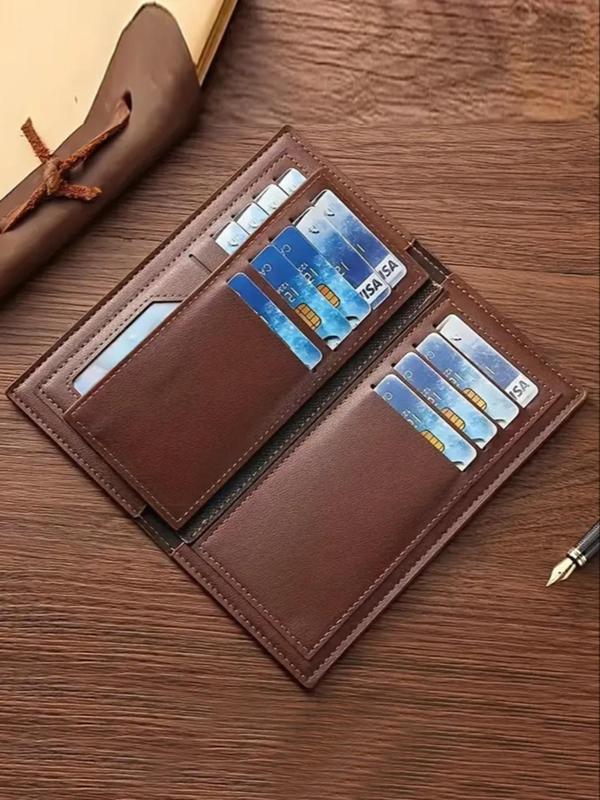 Men's Business Pu Leather Eagle Embossed Design Long Wallet, Casual Trendy Card Slots Holder Wallet, Simple Style Purse for Daily Use