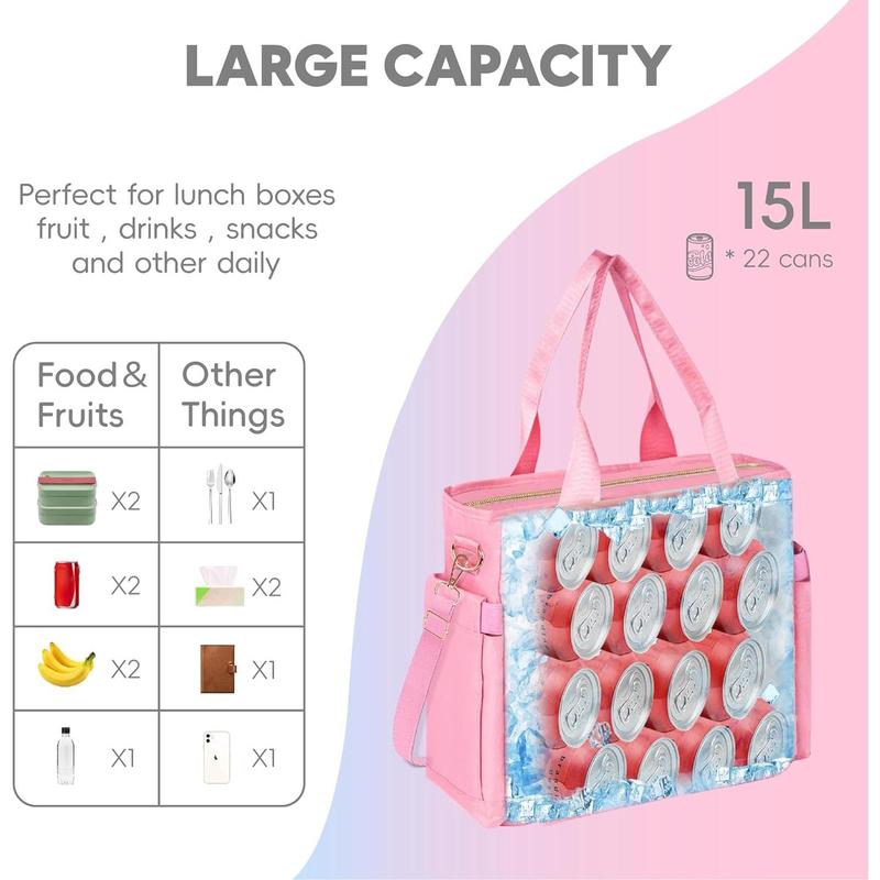 Personalized Lunch Tote Bag - Insulated Thermal Lunch Box for Women Adults, Large Lunch Tote Bags for Work with Adjustable Strap Reusable Cooler Tote