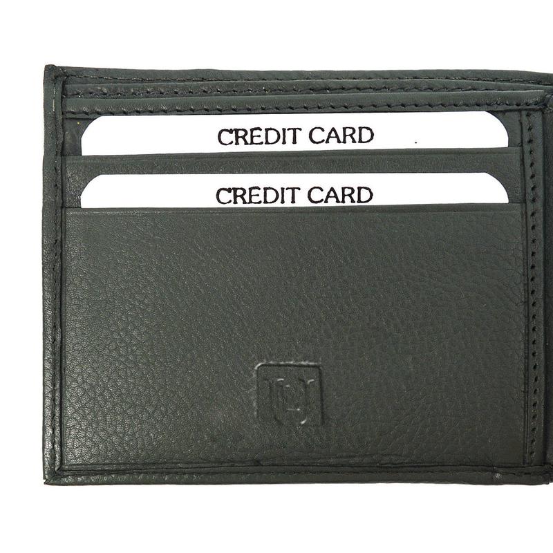 RFID Genuine Leather Bi-Fold Wallet