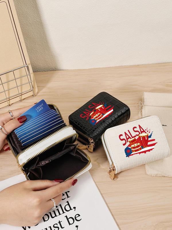 Fashionable Letter Pattern Zipper Wallet, Multi Card Cover, Casual Trendy Versatile High-quality Daily Wallet for Women & Girls